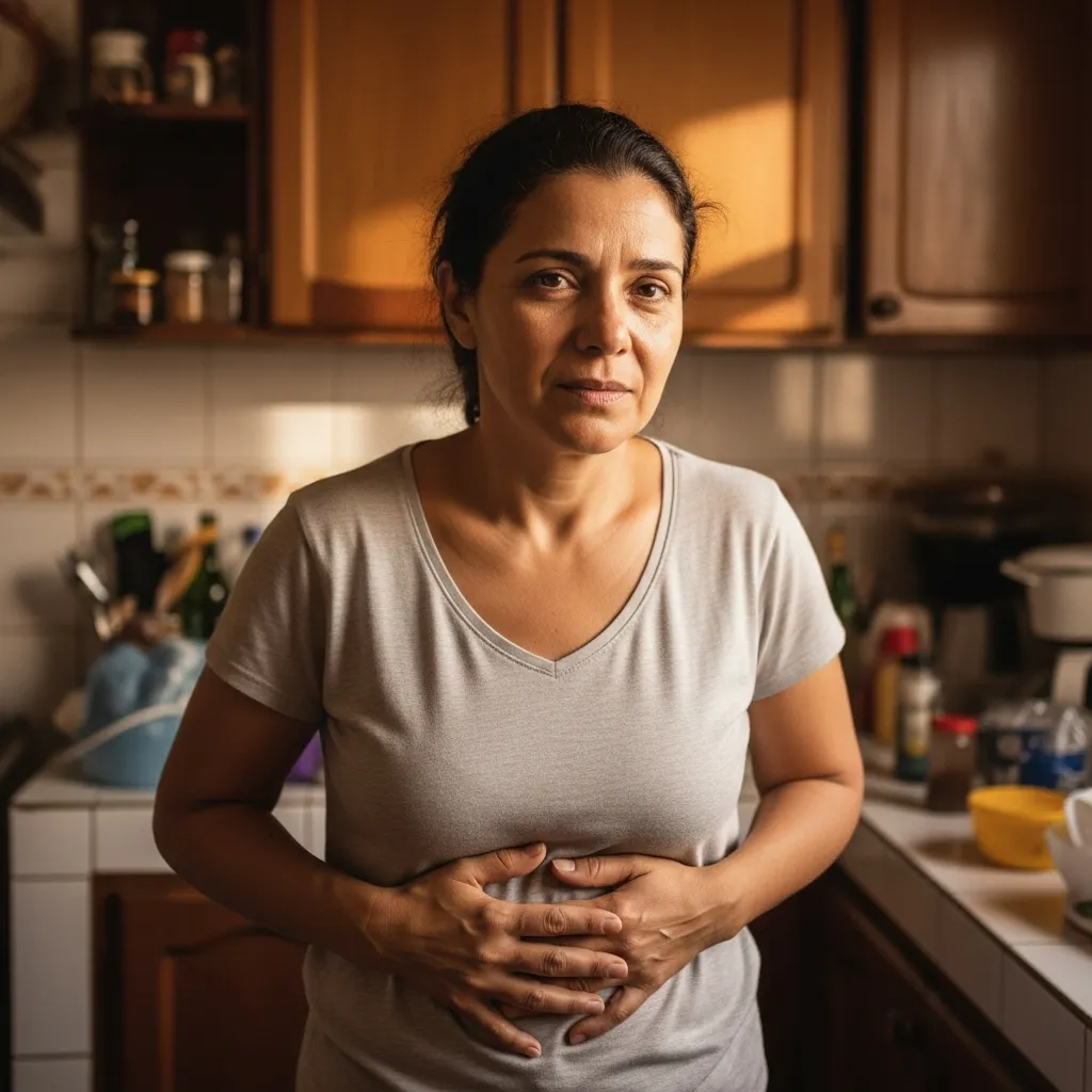 Mulher frustrada na cozinha